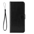 Θήκη με πτερύγιο για Motorola Edge 50 Neo / Motorola ThinkPhone 25, Crazy Horse Wallet, μαύρη