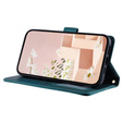 θήκη πτερύγιο για Xiaomi Redmi Note 13 Pro 4G / Xiaomi Redmi Note 14S / Xiaomi Poco M6 Pro 4G, Rhombus Crossbody Leather, σκούρα πράσινη