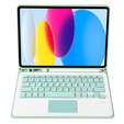 Θήκη + πληκτρολόγιο iPad 10.9 2022 10 Gen, TouchPad Pen Slot, ανοιχτή πράσινη