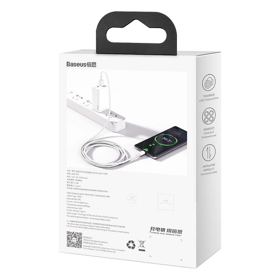 Baseus καλώδιο Superior USB - USB-C 66W, 2,0 m για συσκευές με USB-C