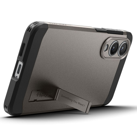 θήκη Spigen για Samsung Galaxy A36 5G, Tough Armor Mag Mag MagSafe, μαύρη + μετριασμένο γυαλί 9H