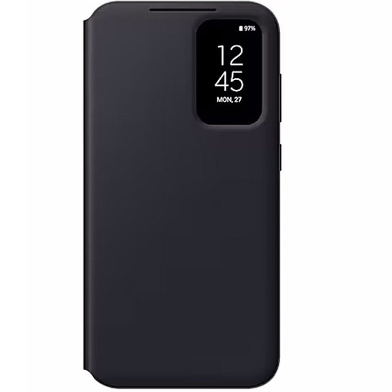 Γνήσια θήκη Samsung για Galaxy S23 FE, S View Wallet Cover, μαύρη