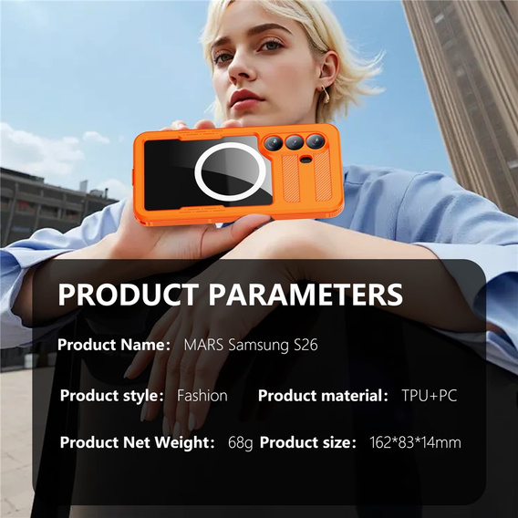 REDPEPPER αδιάβροχη θήκη για Samsung Galaxy S26, πορτοκαλί