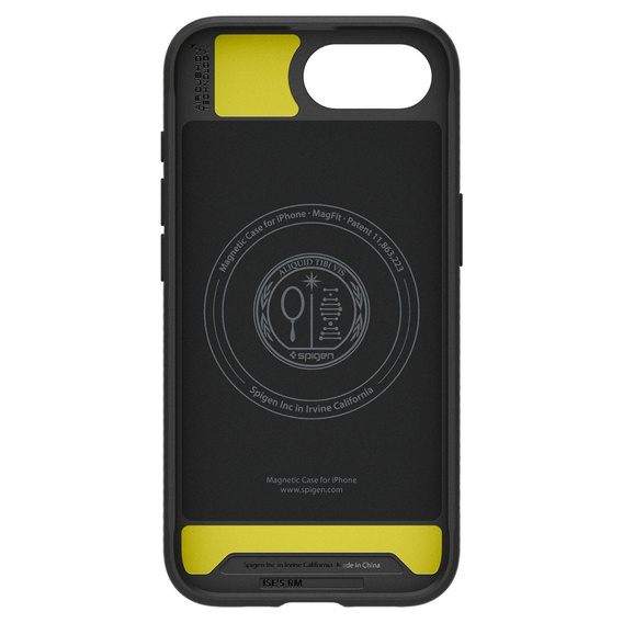 θήκη Spigen για iPhone 16E, Rugged Armor MagSafe, μαύρο + μετριασμένο γυαλί 9H