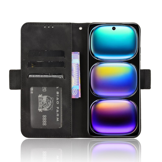 Θήκη με πτερύγιο για Infinix Hot 50i 4G, Card Slot, μαύρη