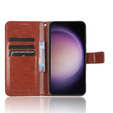 Θήκη με πτερύγιο για Samsung Galaxy S23 FE, Crazy Horse Wallet, καφέ