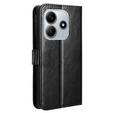Θήκη με πτερύγιο για Xiaomi Redmi Note 14 5G, Crazy Horse Wallet, μαύρη