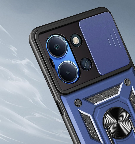 Θωρακισμένη θήκη για Xiaomi Redmi 15C 4G/LTE, CamShield Slide, μπλε