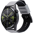 Λουράκι σιλικόνης ERBORD Universal 22mm, Dual Color, γκρι / μαύρη / μαύρη αγκράφα