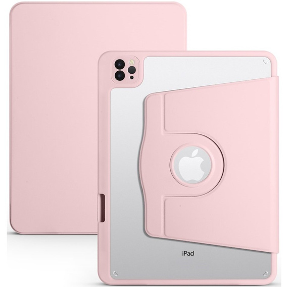Θήκη για iPad Pro 11" 2022/2021/2020 (4/3/2 gen.), με υποδοχή γραφίδας, περιστρεφόμενη κατά 360°, ροζ