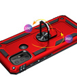 θωρακισμένη θήκη για Motorola Moto G10/G30, Nox Case Ring, κόκκινη
