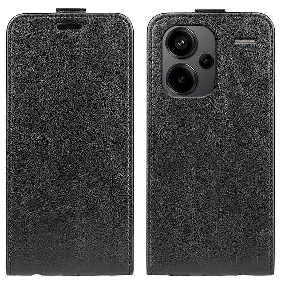 Θήκη με πτερύγιο για Xiaomi Redmi Note 13 Pro+, Flip, μαύρη