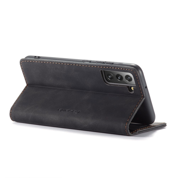 θήκη CASEME για Samsung Galaxy S22 5G, Leather Wallet Case, μαύρη
