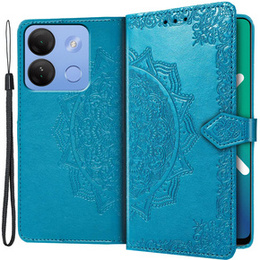 Θήκη με πτερύγιο για Infinix Smart 7 HD 4G, Mandala, μπλε