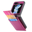 Θήκη για Samsung Galaxy Z Flip7 FE / Z Flip6, Card Slot Ring Case, μωβ