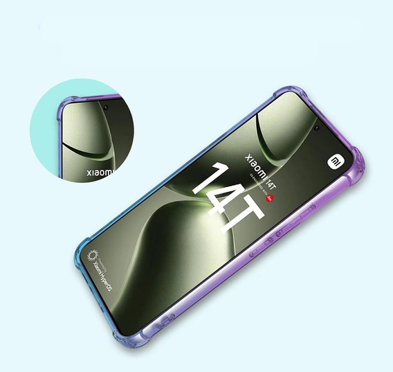 θήκη για το Xiaomi 14T Pro, Gradient Dropproof, Μωβ / μπλε