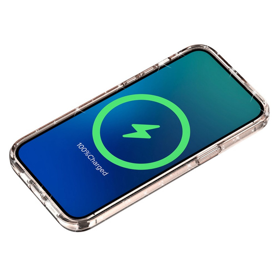 θήκη για iPhone 14 Plus, Glittery, για MagSafe, χρυσή