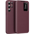 Αναδιπλούμενη θήκη για Samsung Galaxy S25+ Plus, Smart View Wallet, μπορντό