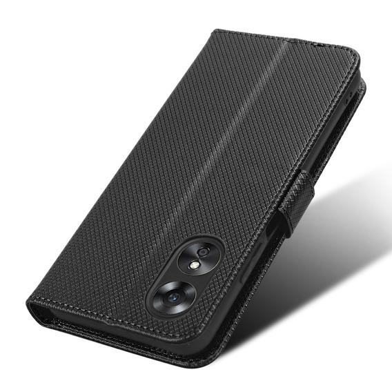 Θήκη με πτερύγιο για Oppo A17, Smart Magnet, μαύρη