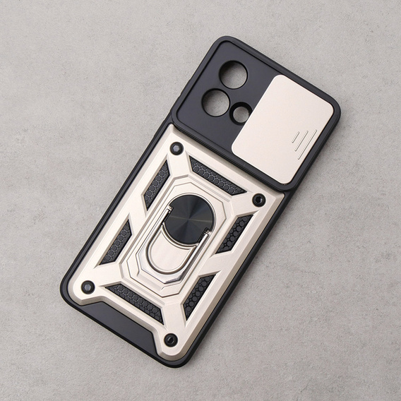 Θήκη για Motorola Moto G84 5G, CamShield Slide, χρυσός