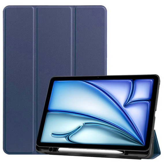 Θήκη για iPad Air 13" 2025/2024 (7/6 gen.), Smartcase με χώρο για γραφίδα, σκούρο μπλε