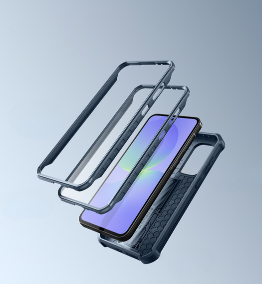Θωρακισμένη θήκη για Samsung Galaxy A36 5G, Dexnor Full Body (Two Frames), μπλε