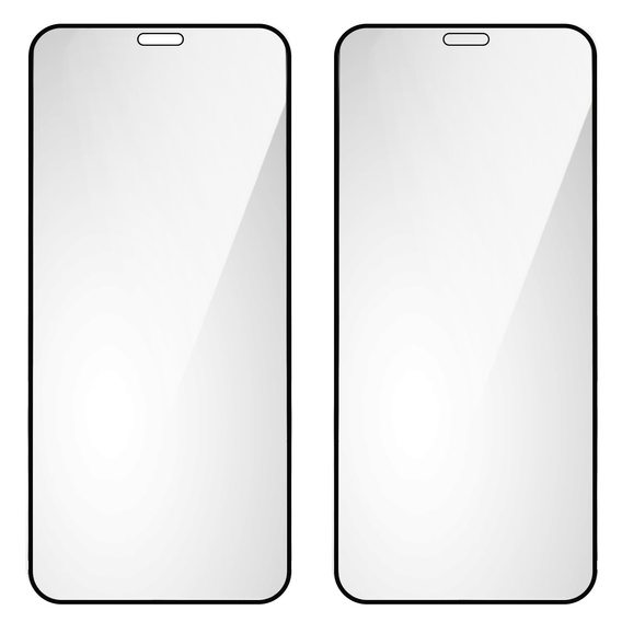 2x Μετριασμένο γυαλί για iPhone X/XS/11 Pro, ERBORD 3D πλήρης οθόνη