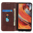 Θήκη για Samsung Galaxy S24 Ultra, Wallet Litchi Leather, καφέ