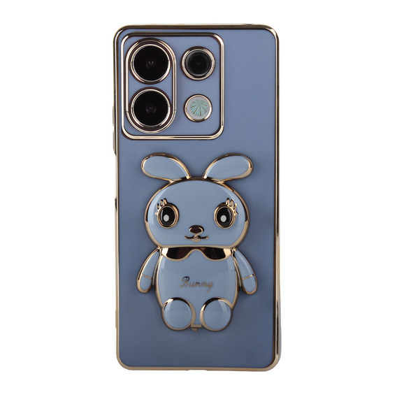 Θήκη για Xiaomi Redmi Note 13 Pro 5G, Rabbit, μπλε + μετριασμένο γυαλί 9H
