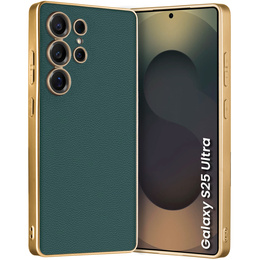 Θήκη για Samsung Galaxy S25 Ultra, GKK Leather, πράσινη