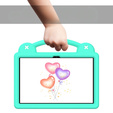 Παιδική θήκη για T Tablet 5G, Cute Patterns, με βάση, πράσινη