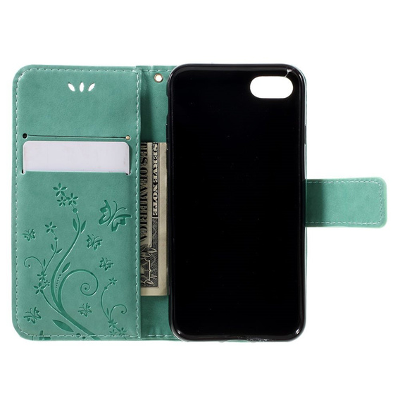 Θήκη με πτερύγιο για iPhone 7/8/SE 2020/SE 2022, Butterfly, πράσινη