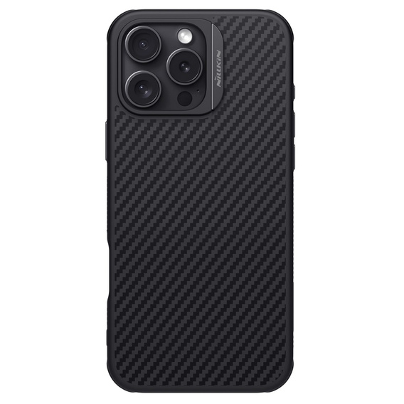 Θήκη για iPhone 16 Pro Max, θωρακισμένη Nillkin, Carbon Fiber, για Magsafe, μαύρη
