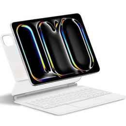 Θήκη πληκτρολογίου για iPad Pro 11" 2024, Magnetic Keyboard Touchpad, λευκή
