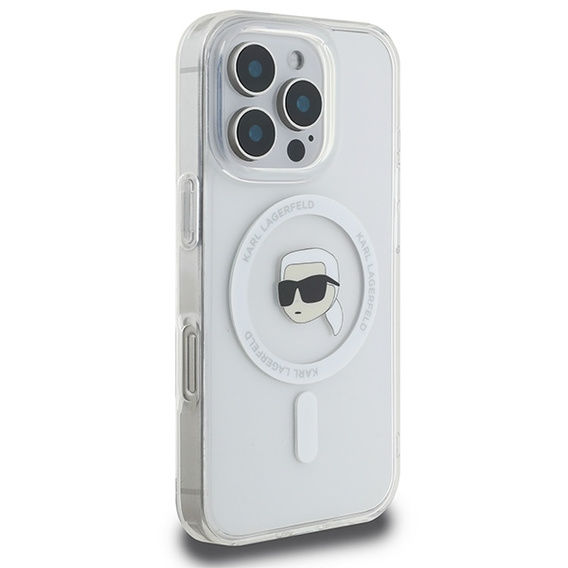 Θήκη Karl Lagerfeld IML Metal Karl Head MagSafe για iPhone 16 Pro Max