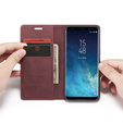 θήκη CASEME για Samsung Galaxy S8, Leather Wallet Case, μπορντό