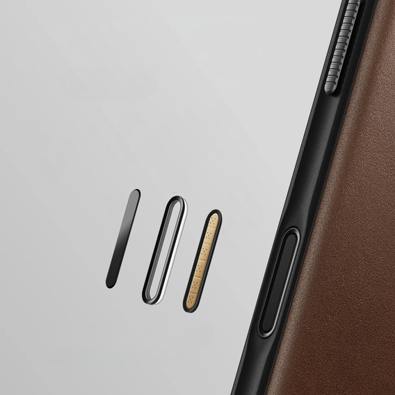 Θήκη Nomad για iPhone 17 Pro, Μοντέρνα δερμάτινη θήκη Folio, καφέ