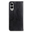 θήκη με πτερύγιο για Samsung Galaxy S25 Edge, Split Leather, μαύρη