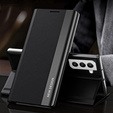Θήκη με πτερύγιο για Samsung Galaxy S22+ Plus 5G, Side Magnetic, μαύρη