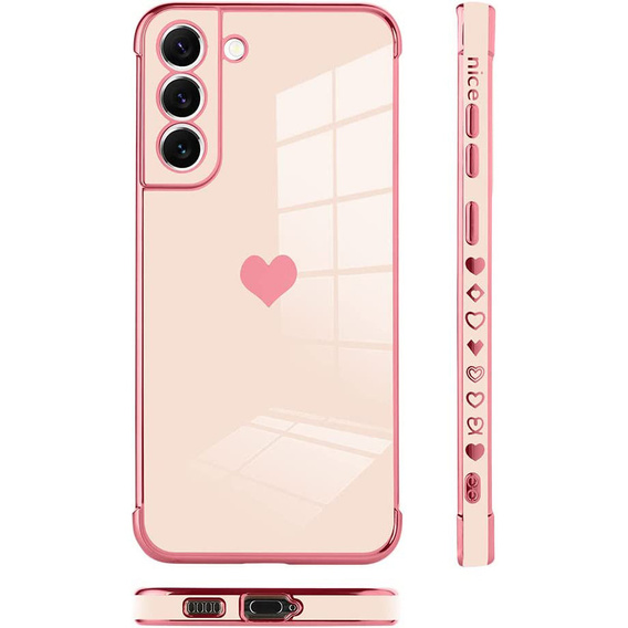 Θήκη για Samsung Galaxy S22, Electro heart, ροζ rose gold