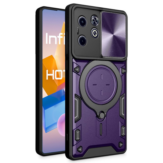 Θωρακισμένη θήκη για Infinix Hot 40i, CamShield Slide, μωβ