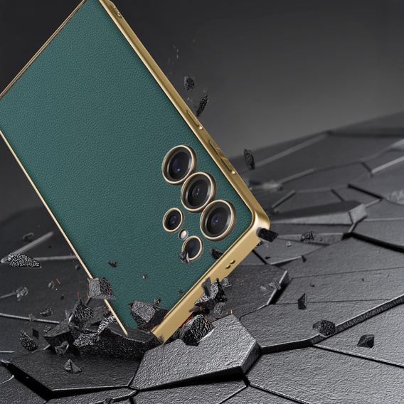 Θήκη για Samsung Galaxy S25 Ultra, GKK Leather, πράσινη