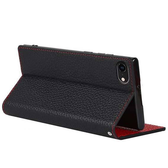 Δερμάτινη θήκη για iPhone 7/8/SE 2020/SE 2022, ERBORD Grain Leather, μαύρη