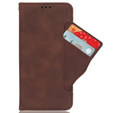 Θήκη με πτερύγιο για Xiaomi Redmi 13C / Poco C65, Card Slot, καφέ