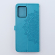 Θήκη με πτερύγιο για Motorola Moto G54 5G, Mandala, μπλε