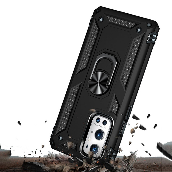 θωρακισμένη θήκη για OnePlus 9 Pro, Nox Case Ring, μαύρη