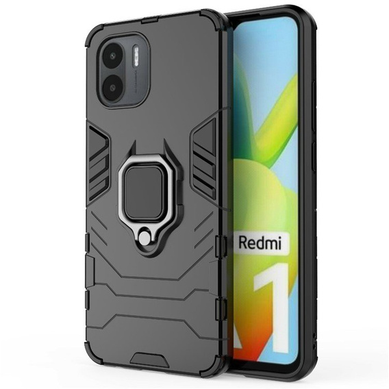 Θήκη για Xiaomi Redmi A1 4G / A2 4G, Kickstand Ring, μαύρη