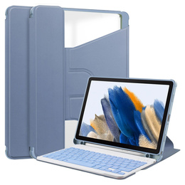 Θήκη πληκτρολογίου για Samsung Galaxy Tab A9+, Rotary 360° Leather, μοβ