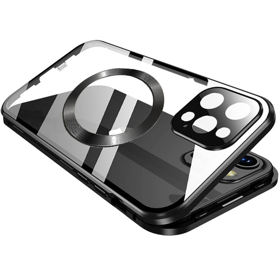 Μαγνητική θήκη MagSafe Dual Glass για iPhone 16 Pro, μαύρη