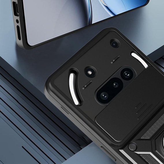 Θήκη για Nothing Phone 3a, CamShield Slide, μαύρη